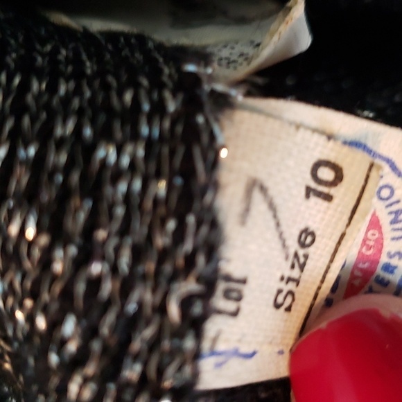 Vintage Back and Silver Jacket with Boa - Picture 7 of 9